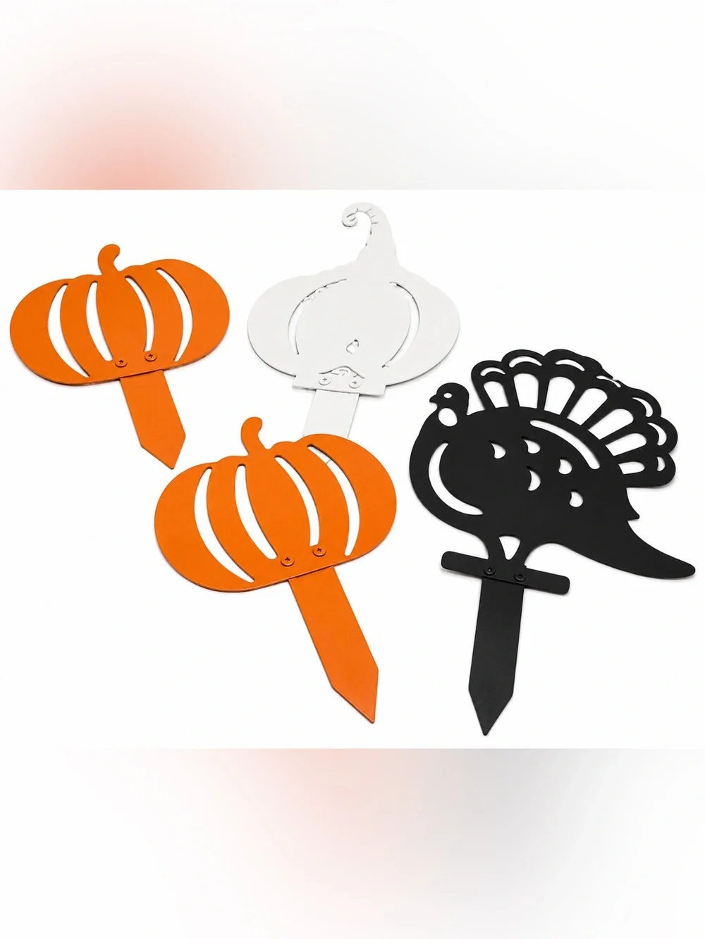 Thanksgiving Garden Stake Set, Rhodes Welding & Metal Works Rust Free.